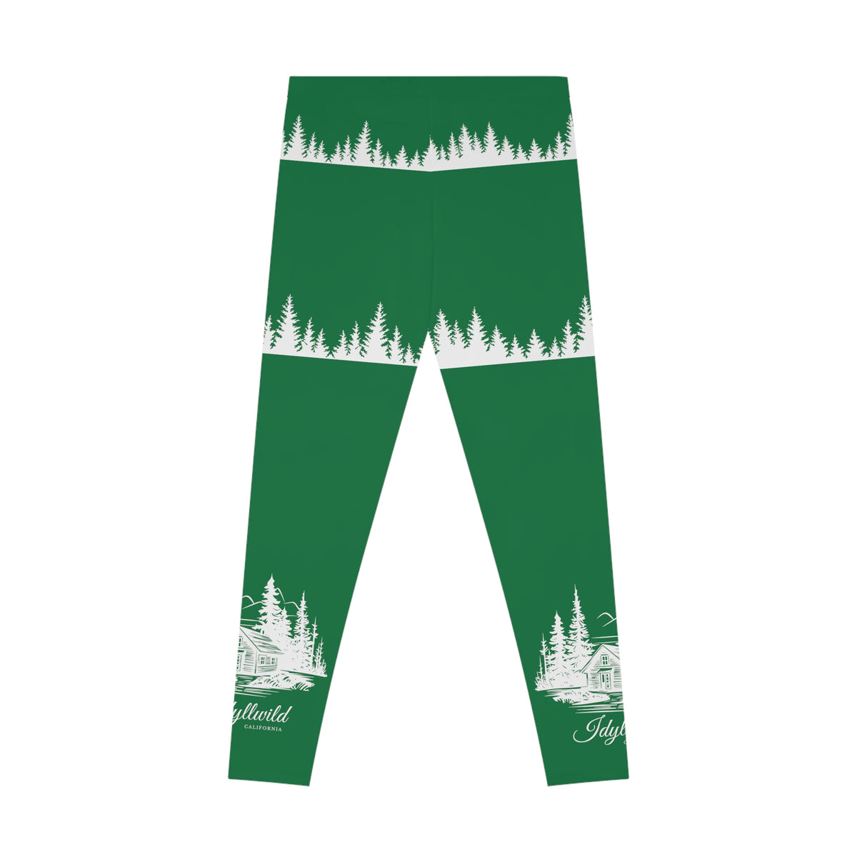 Stretchy Leggings (AOP)Idyllwild Cabin in the Woods Butt lift Green