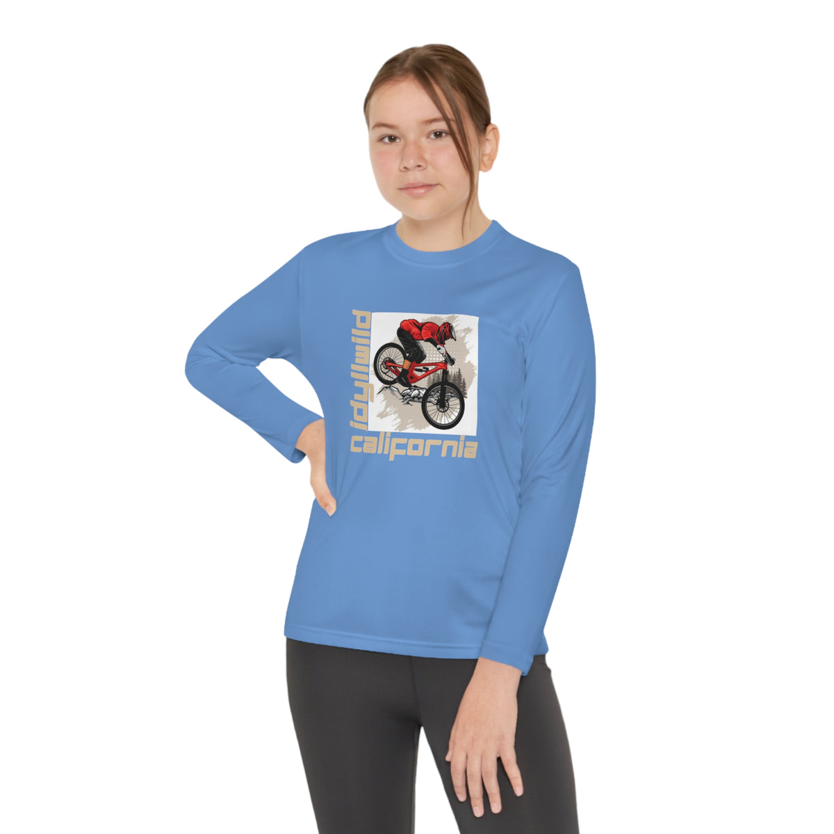 Idyllwild Mountain Biking Square II Youth Long Sleeve Competitor Tee