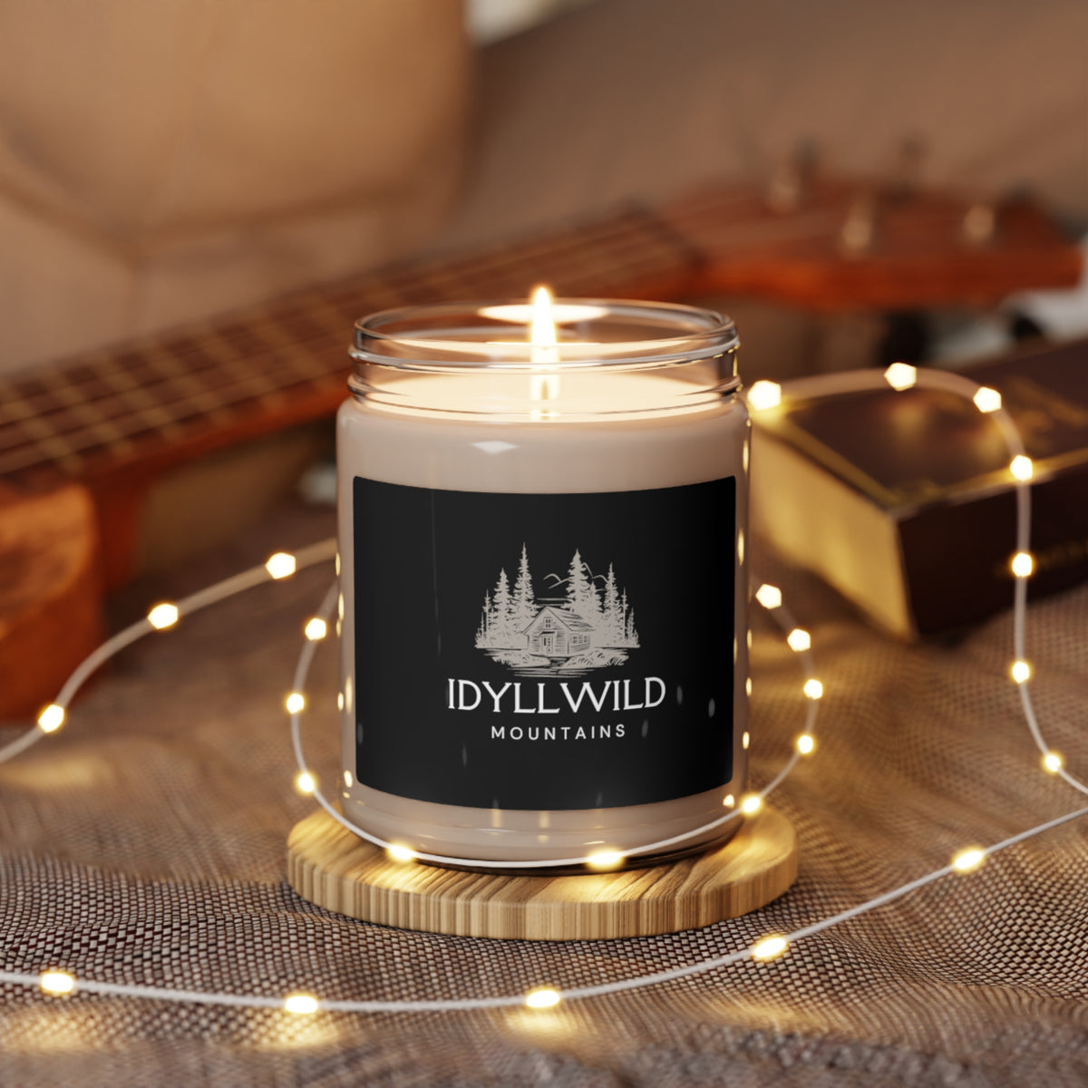 Scented Soy Candle, 9oz Wooded Cabin Black Label