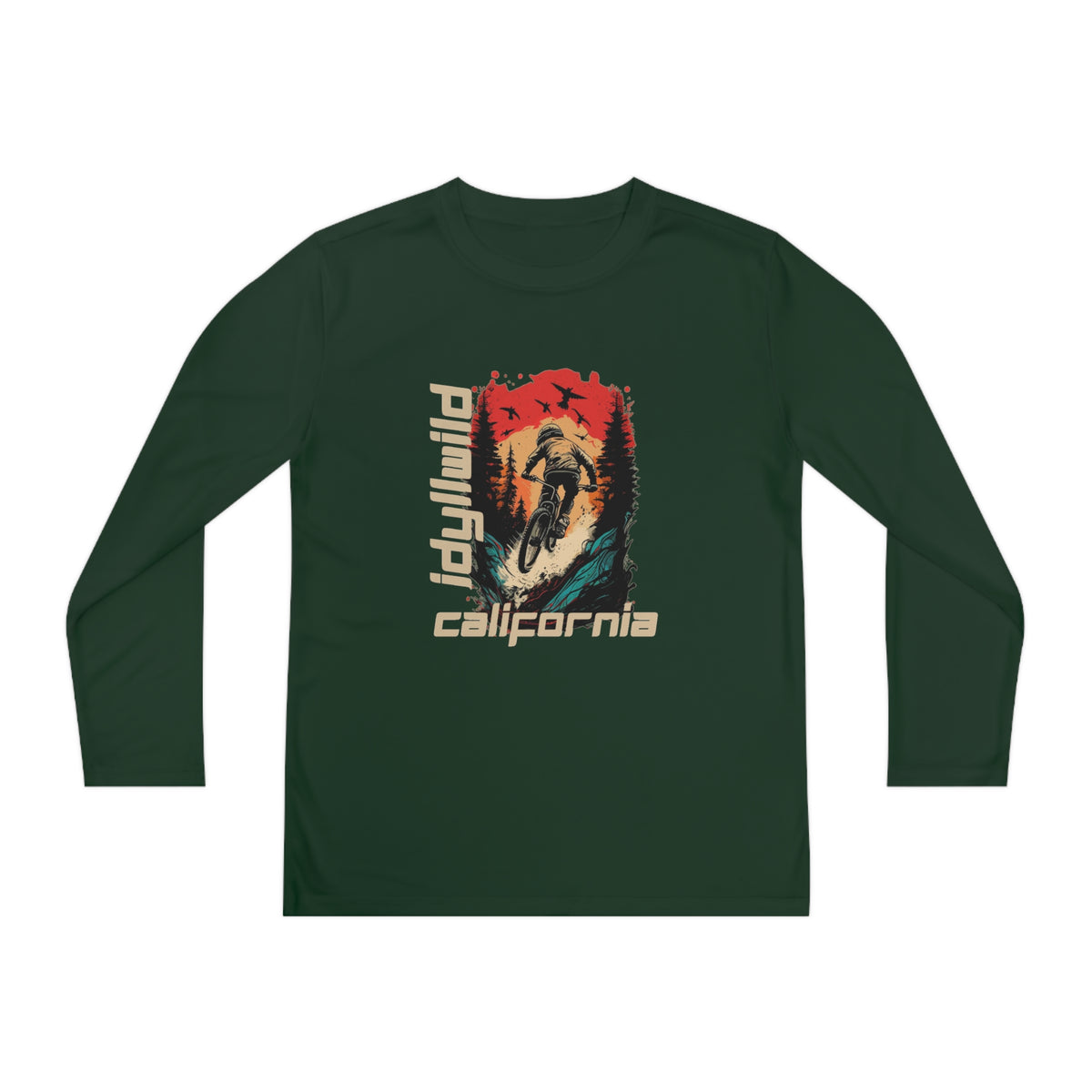 Idyllwild Mountain Biking Youth Long Sleeve Competitor Tee