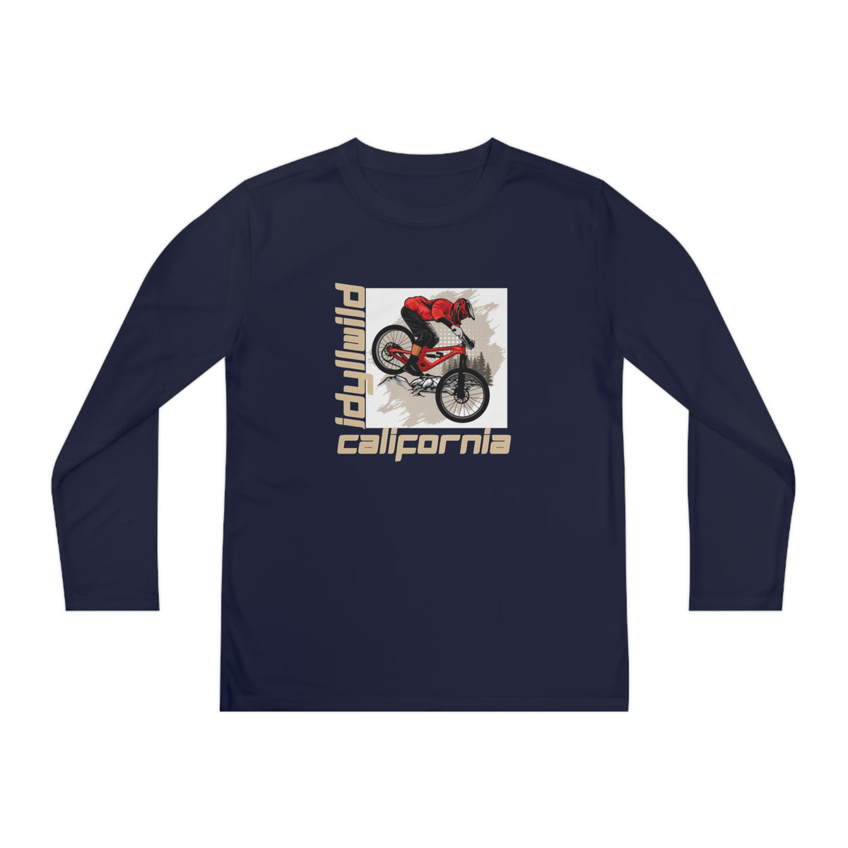 Idyllwild Mountain Biking Square II Youth Long Sleeve Competitor Tee