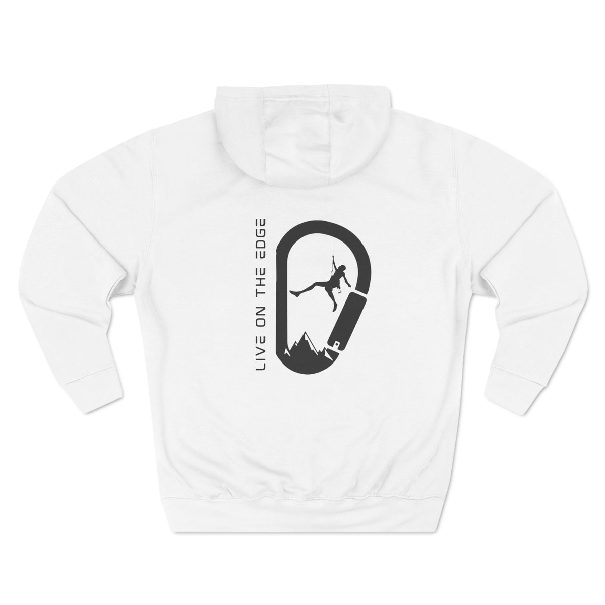 "Live on the Edge" Rock Climbing Hook Hoodie