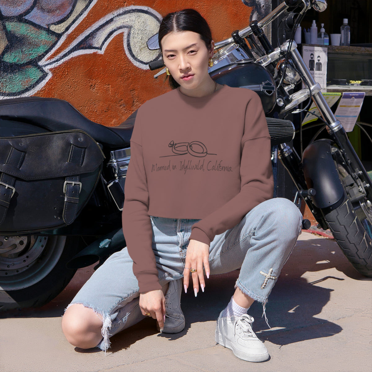 Married in Idyllwild Crop Sweatshirt