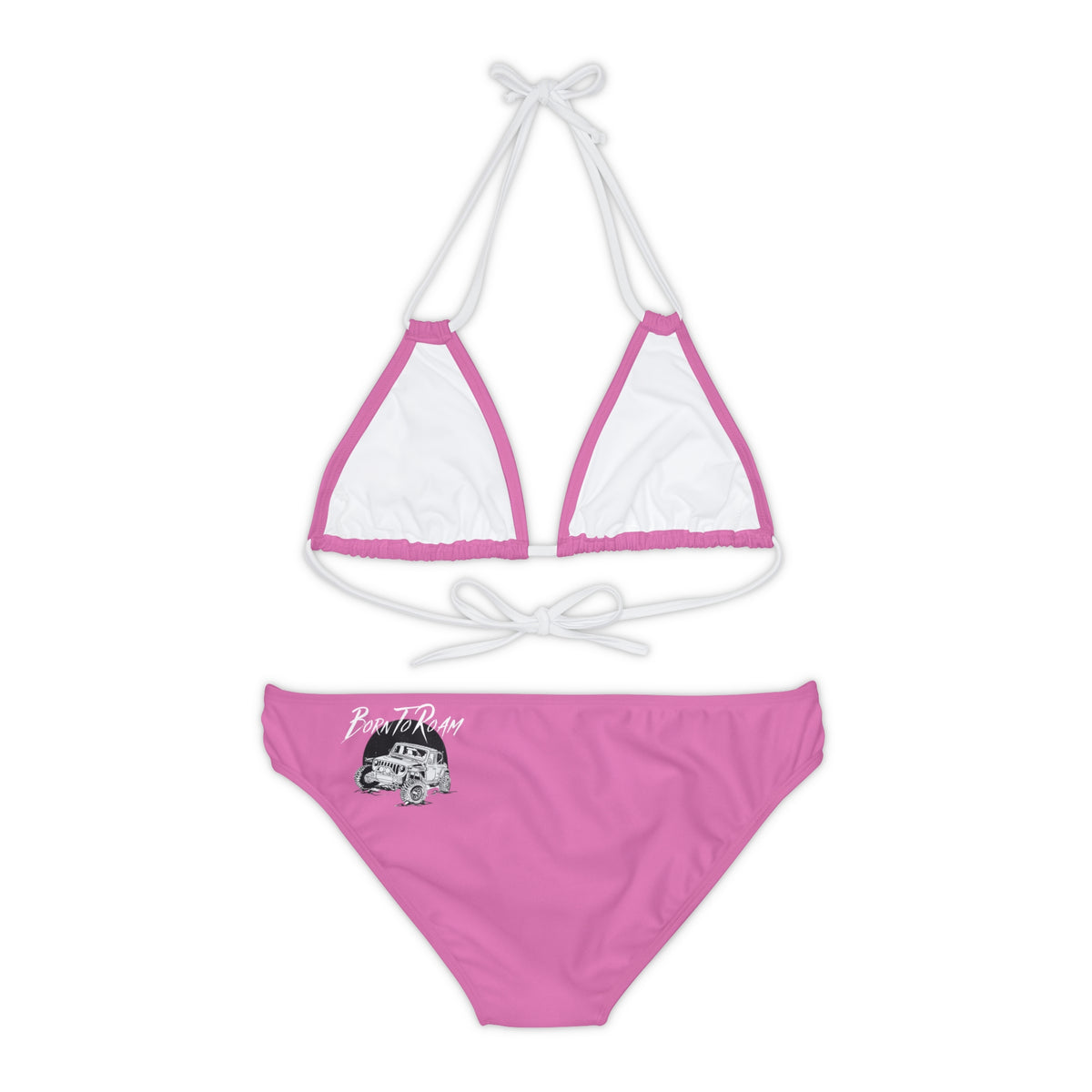 Jeep "Born To Roam" Strappy Pink Bikini Set