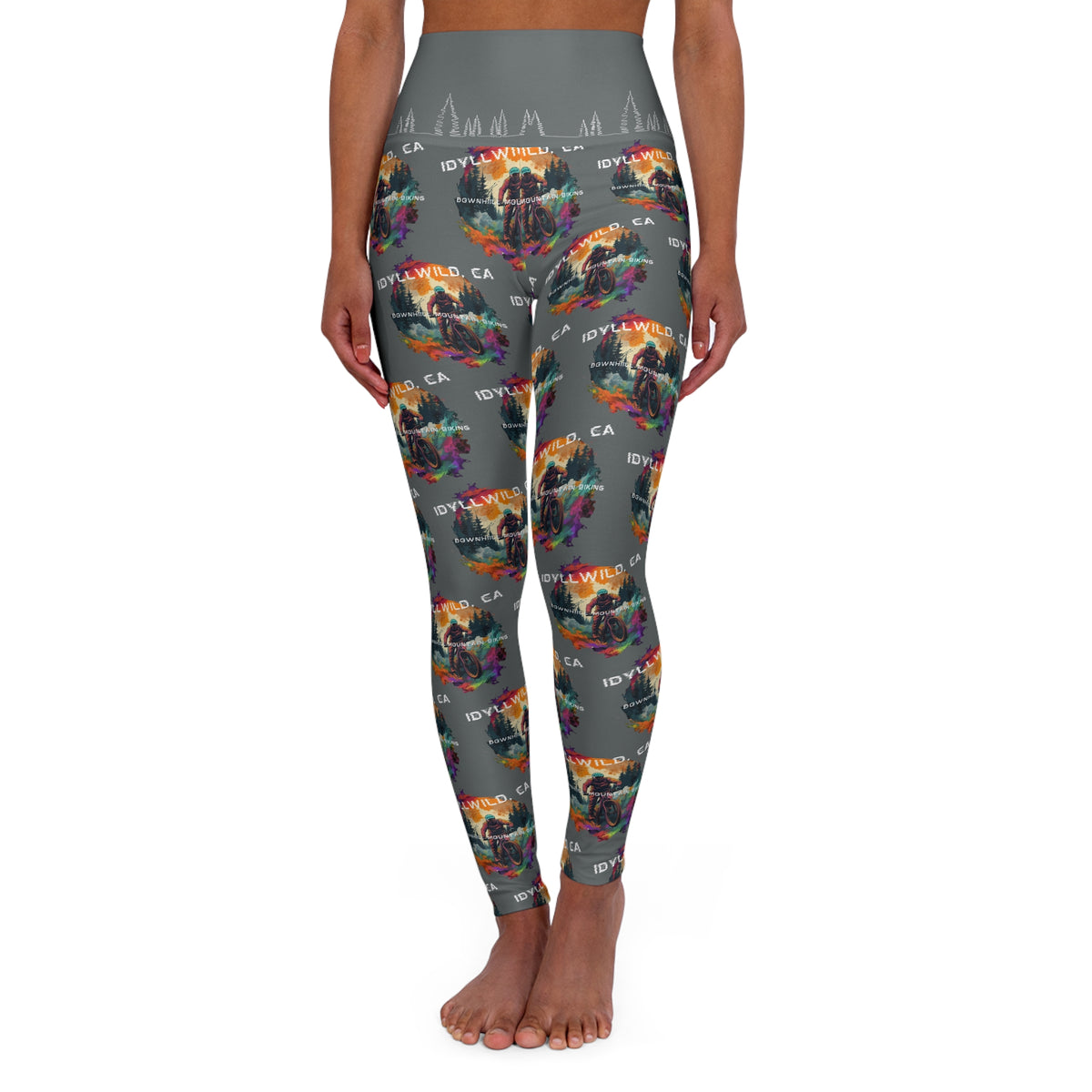 Idyllwild Grey High Waisted Mountain Biking Leggings