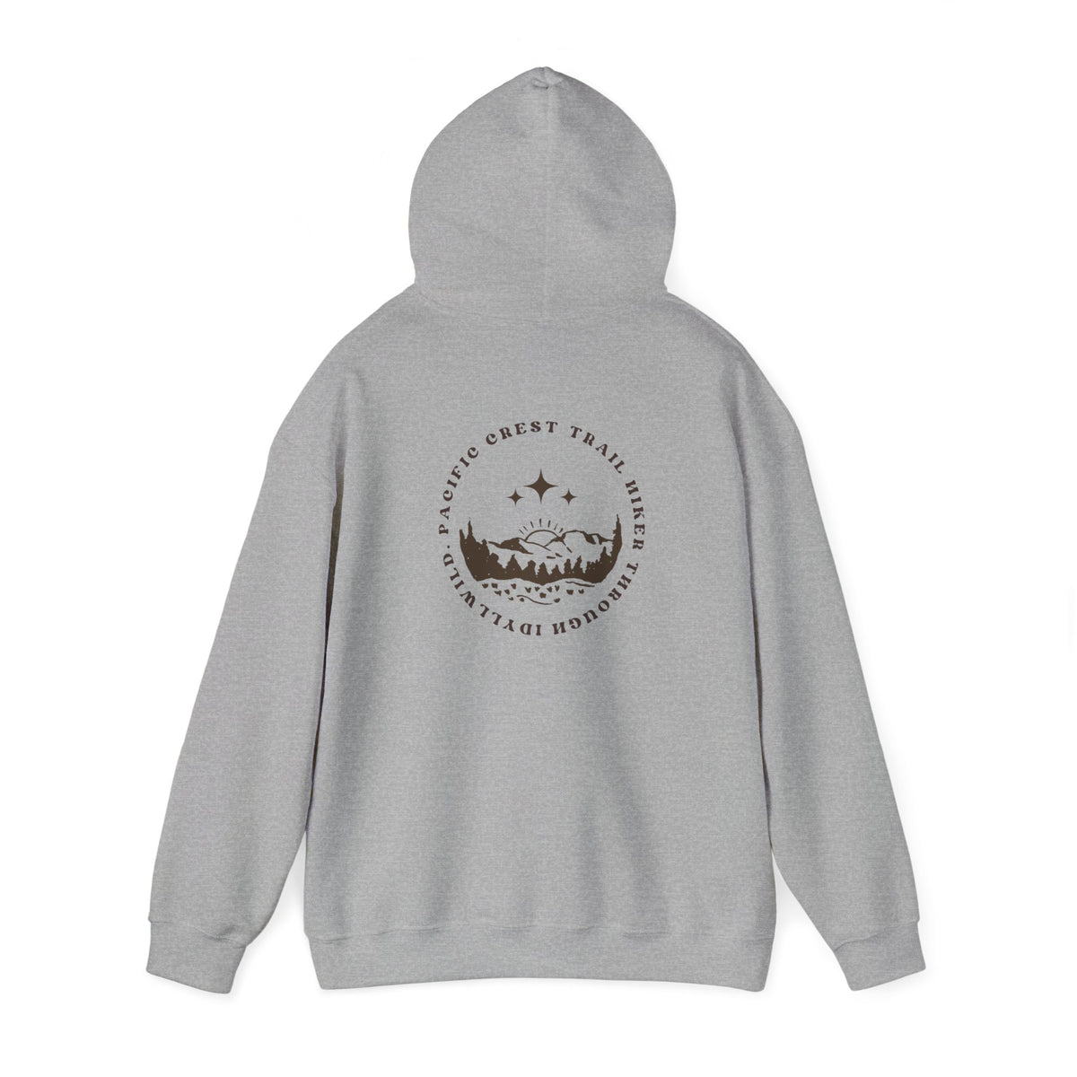 Pacific Trail Hiker through Idyllwild BrownText Hoodie
