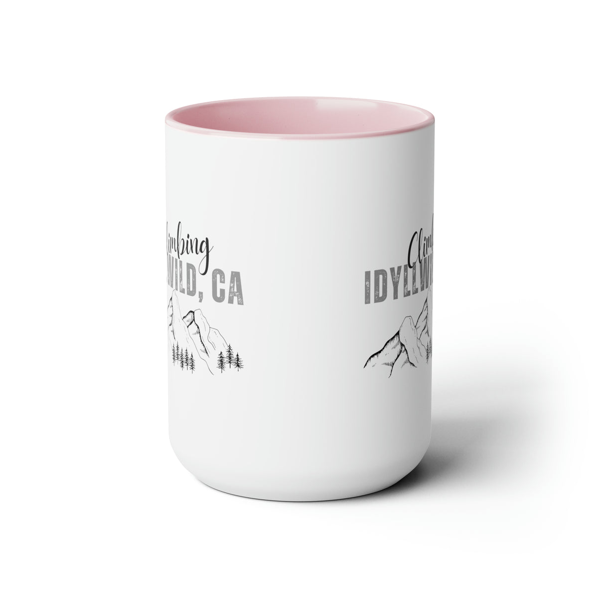 Two-Tone Coffee Mugs, 15oz Climbing Idyllwild