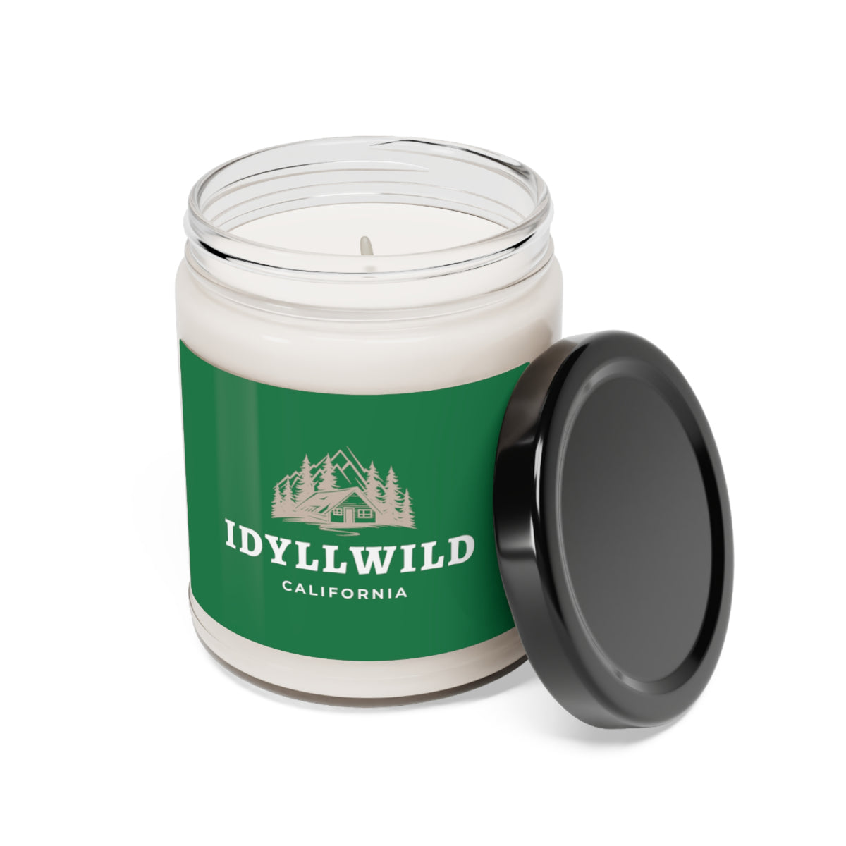 Scented Soy Candle, 9oz Idyllwild Cabin Green Label