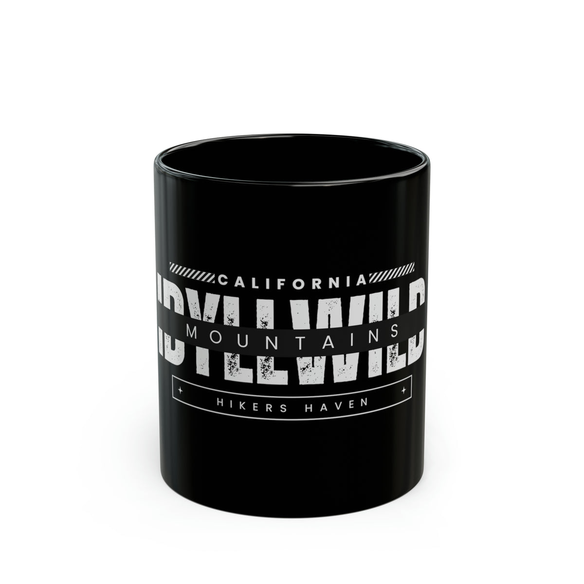 Black Mug Idywild HIkers Haven Badge