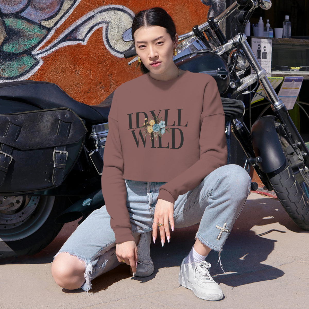 Women's Cropped Sweatshirt IdyllWILD modern
