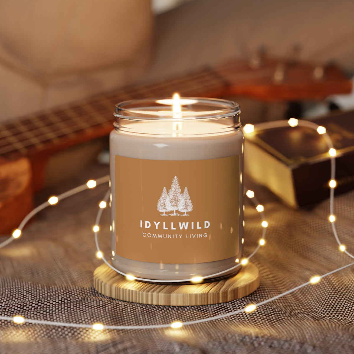 Scented Soy Candle, 9oz Idyllwild Community Tan