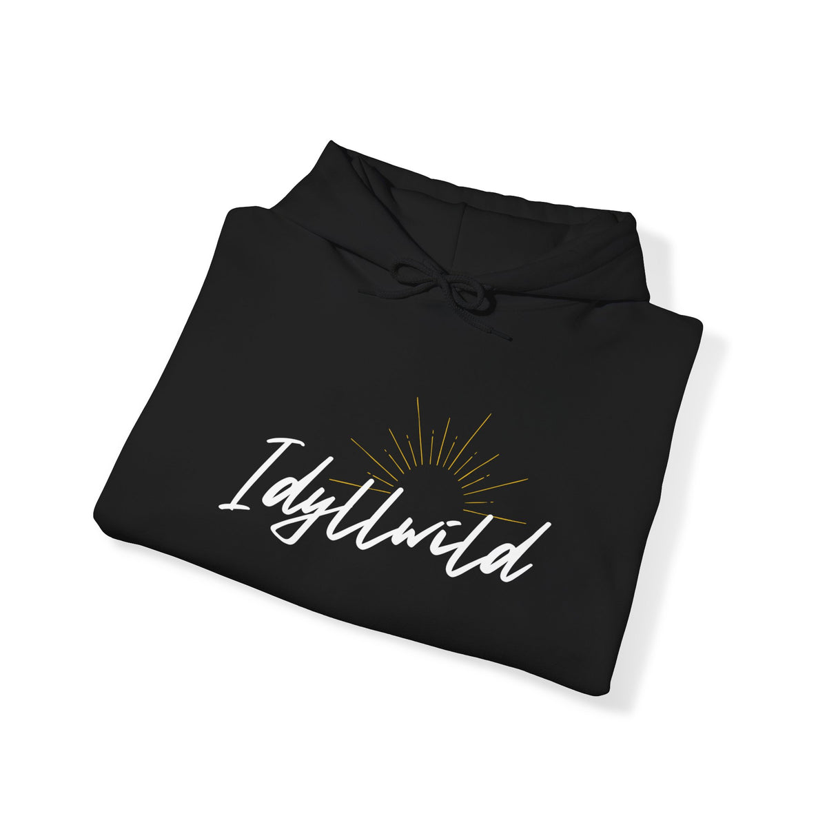 Idyllwild white script grey suburst Hoodie