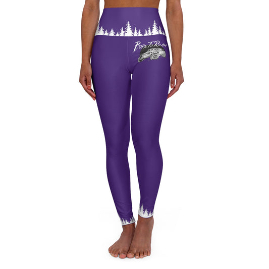 Jeep " Born To Roam" High Waisted Purple Butt Lift Leggings
