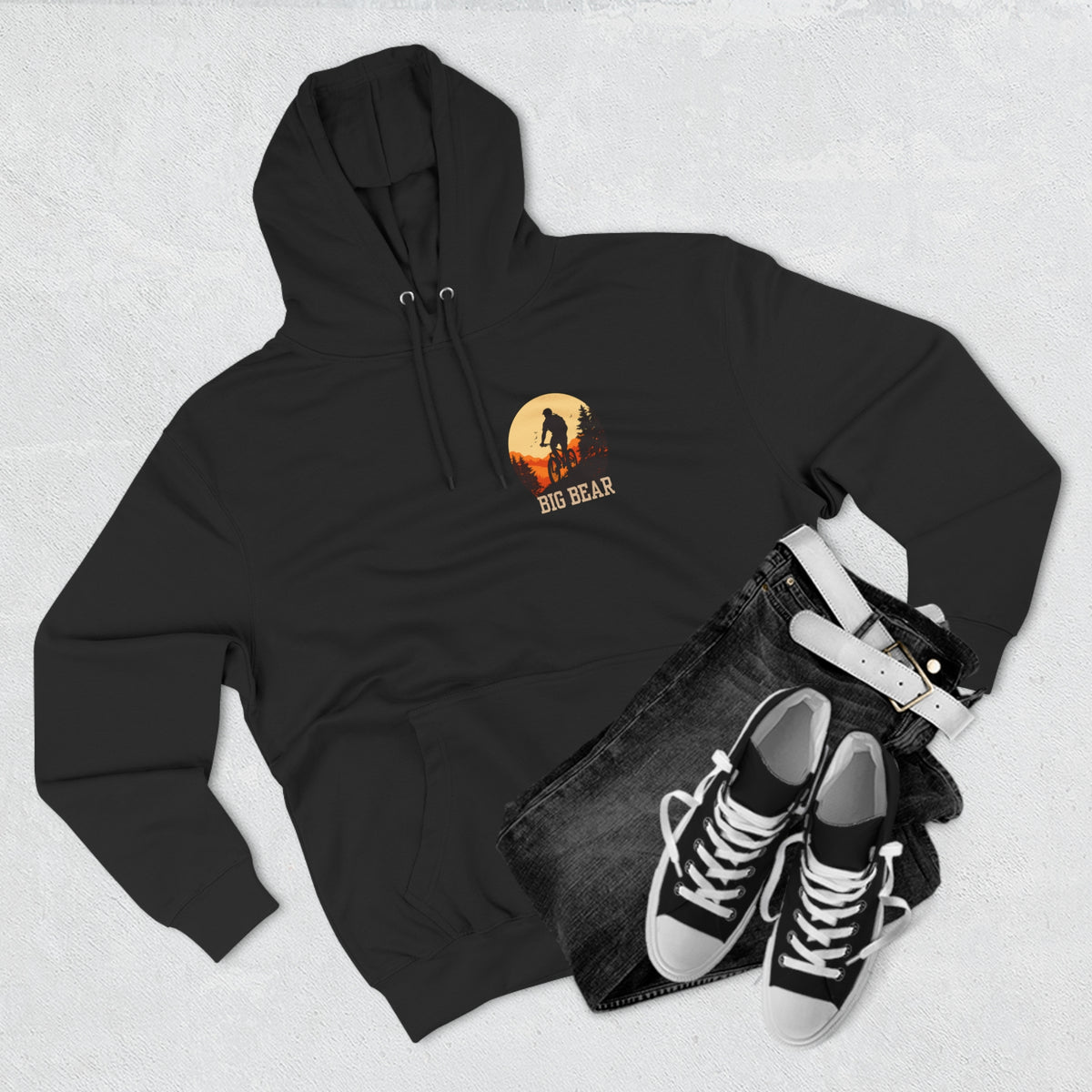 Big Bear Mountain Bike Sunset Hoodie