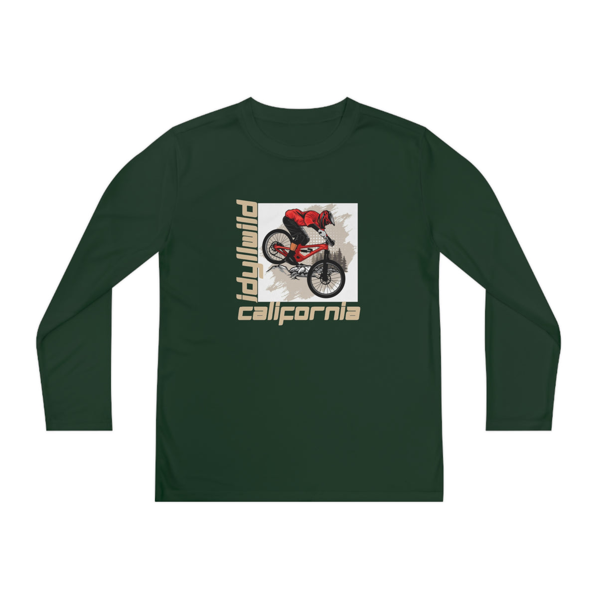 Idyllwild Mountain Biking Square II Youth Long Sleeve Competitor Tee
