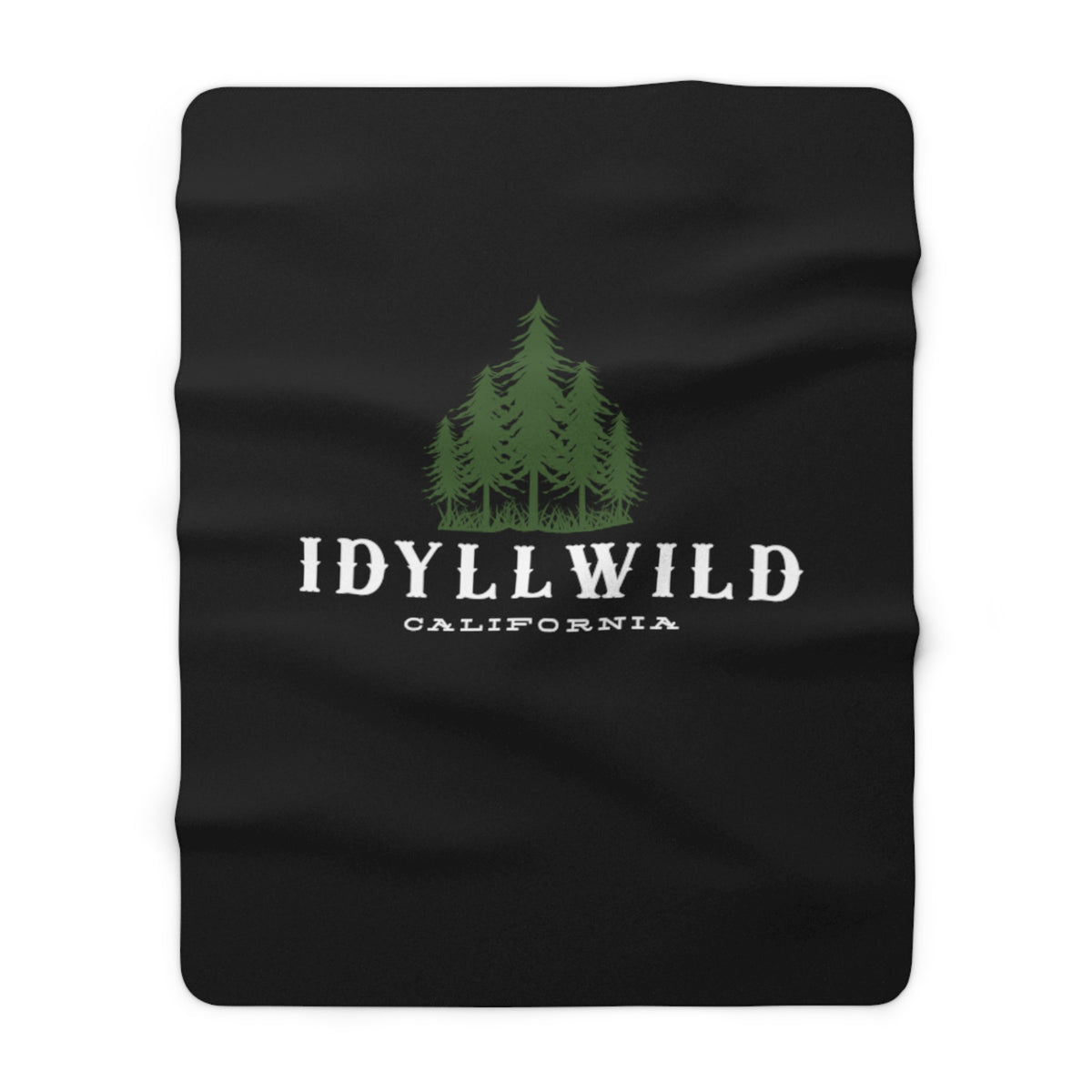 Sherpa Fleece Blanket Green Pine
