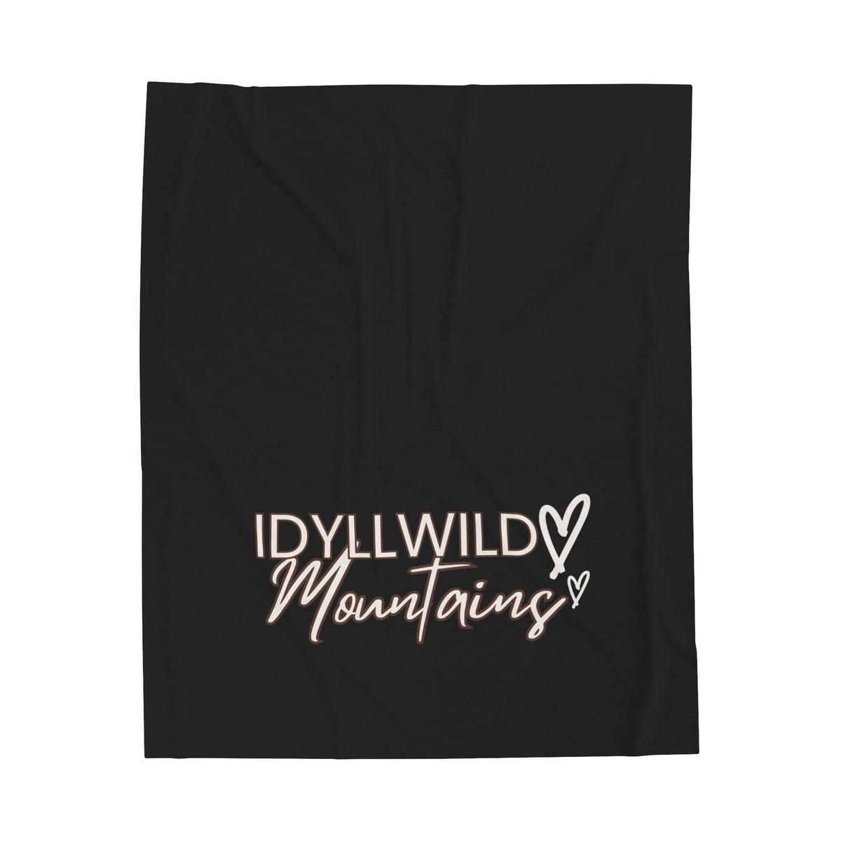 Velveteen Plush Blanket Idyllwild Mountains Heart