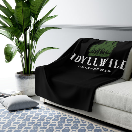 Sherpa Fleece Blanket Green Pine