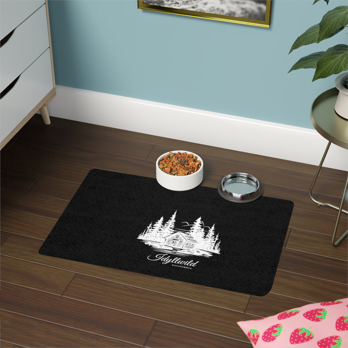 Pet Food Mat (12x18) Idyllwild Cabin in the Woods