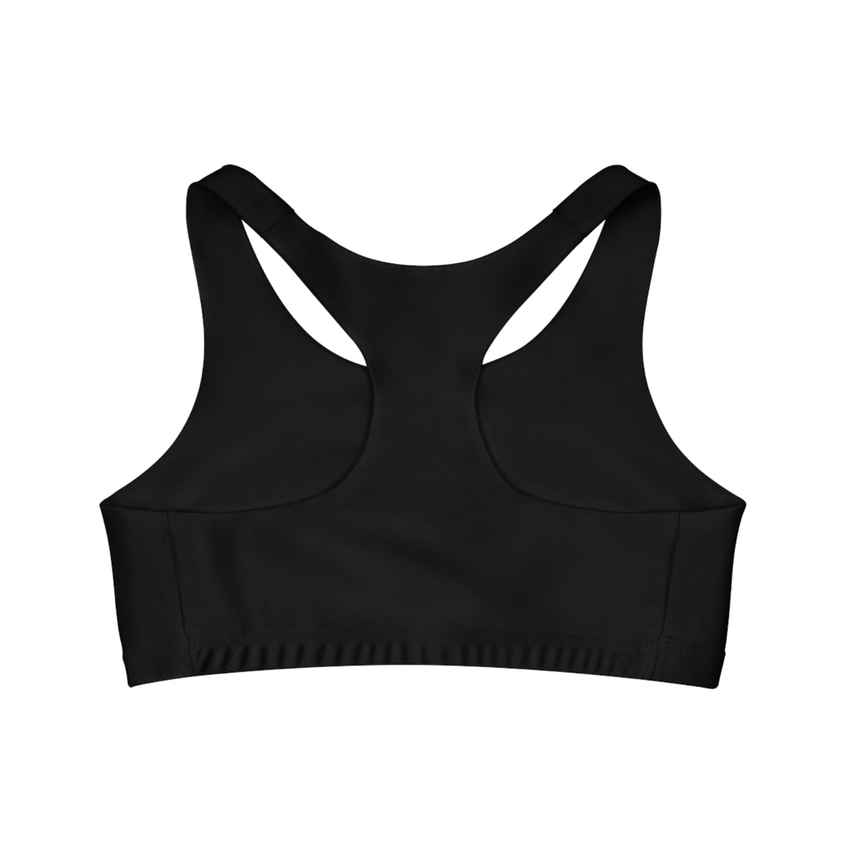 Seamless Sports Bra (AOP) Classy cabin in the woods Black
