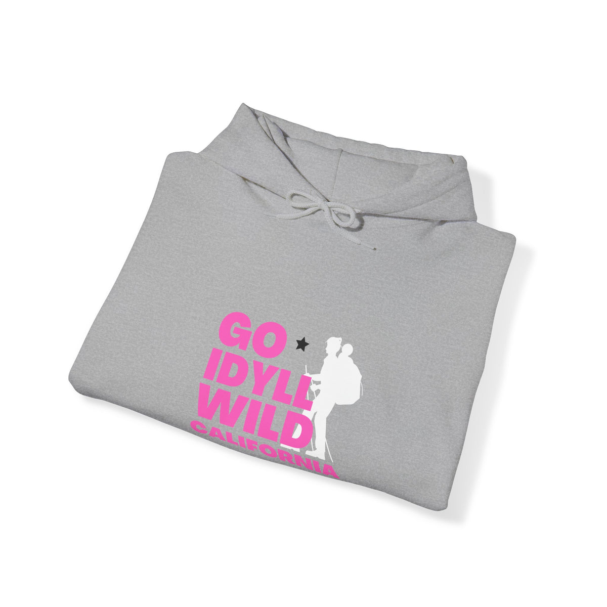 Idyllwild Mom Hiker Pink Text Hoodie
