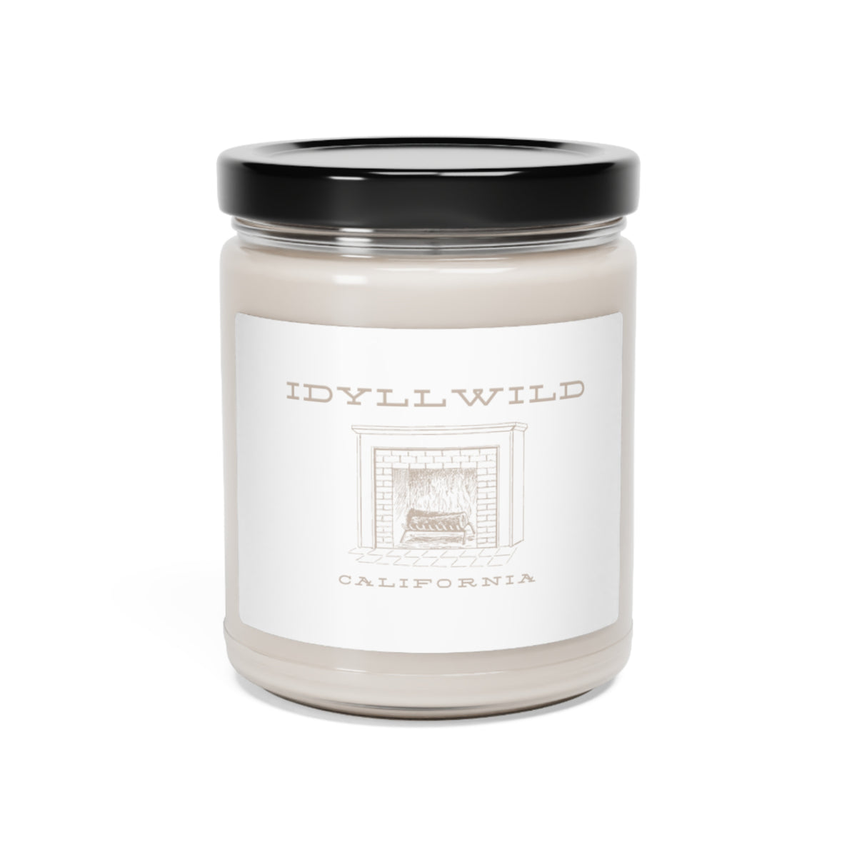 Scented Soy Candle, 9oz Idyllwild Fireplace White Label