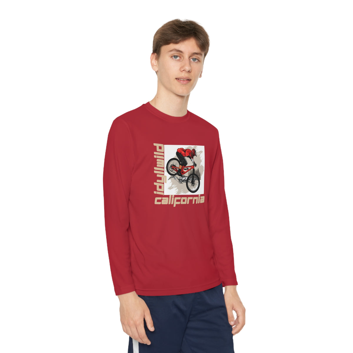 Idyllwild Mountain Biking Square II Youth Long Sleeve Competitor Tee