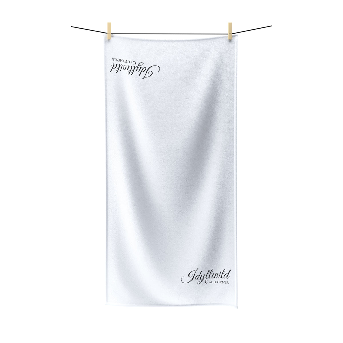 Idyllwild California White Polycotton Towel