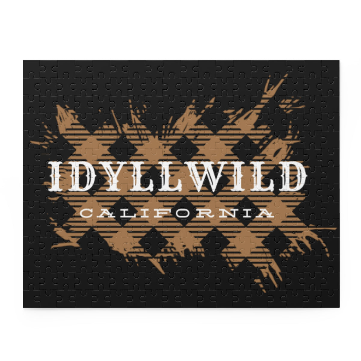 Puzzle (120, 252, 500-Piece) Idyllwild California Tan Plaid Easy