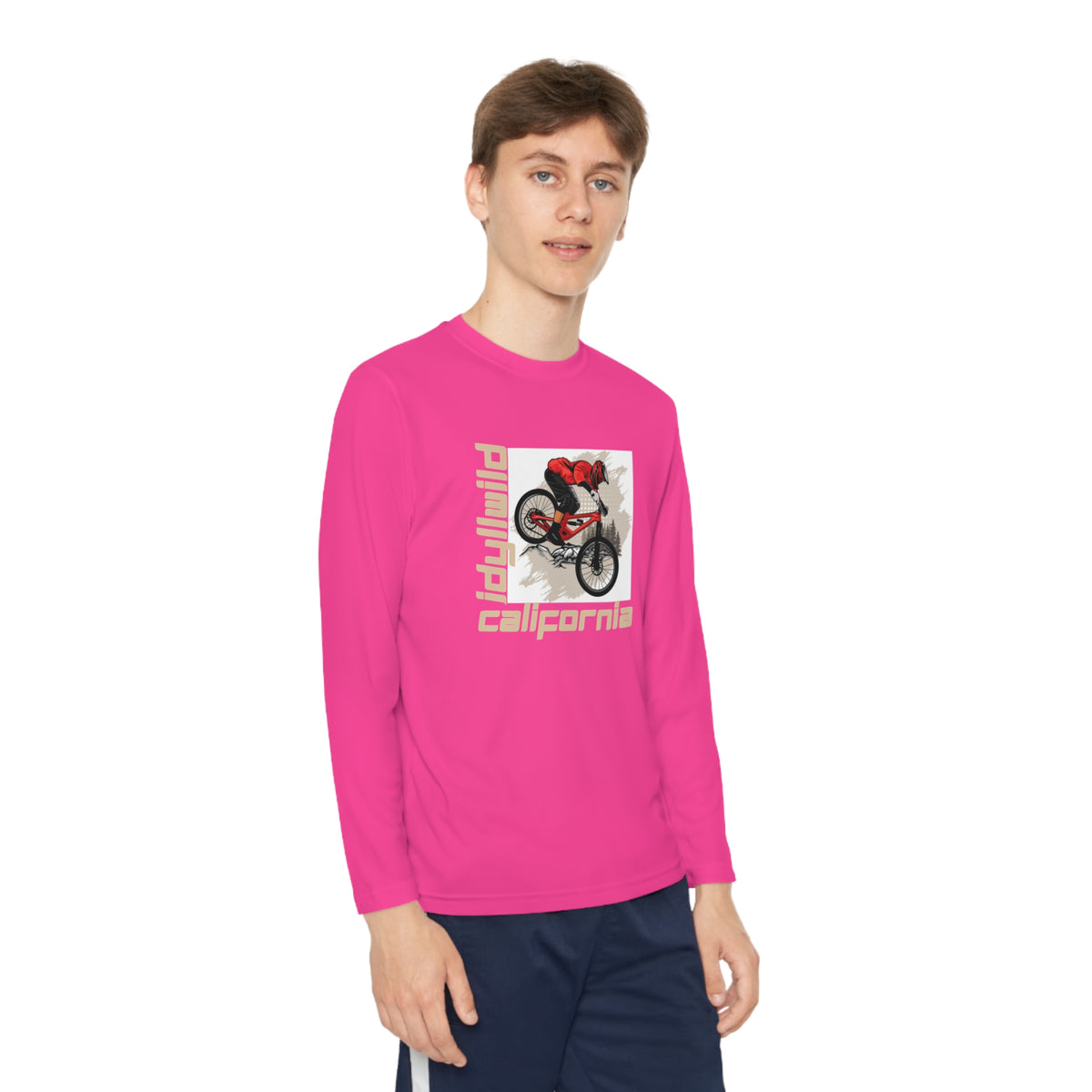 Idyllwild Mountain Biking Square II Youth Long Sleeve Competitor Tee