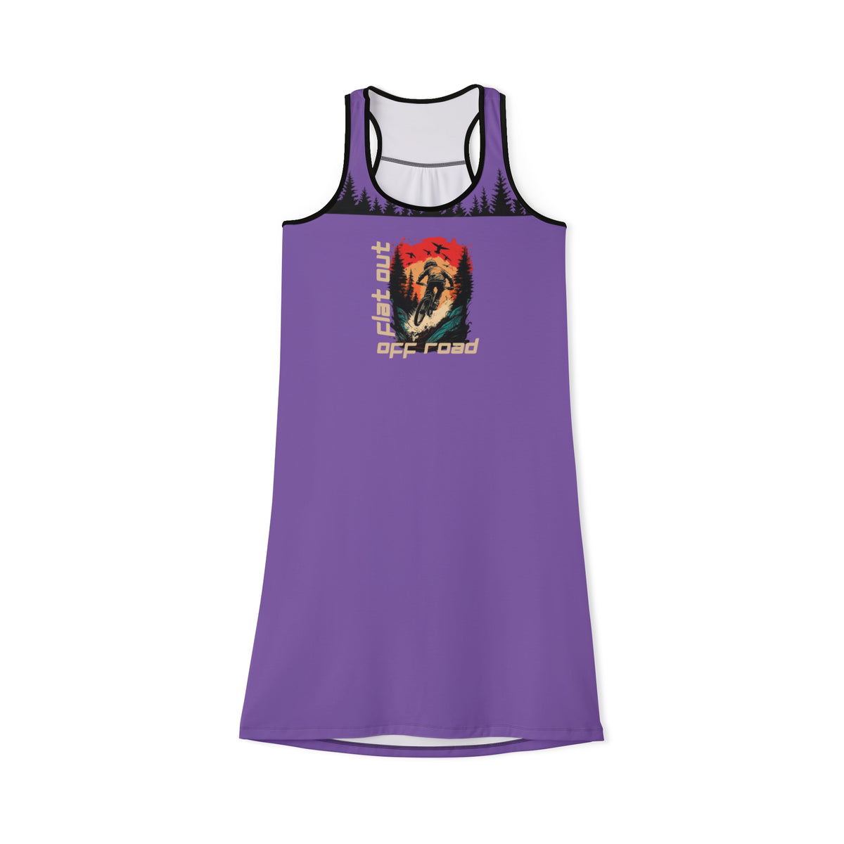 Women's Mountain Bike "Flat Out Off Road" Purple Racerback Dress