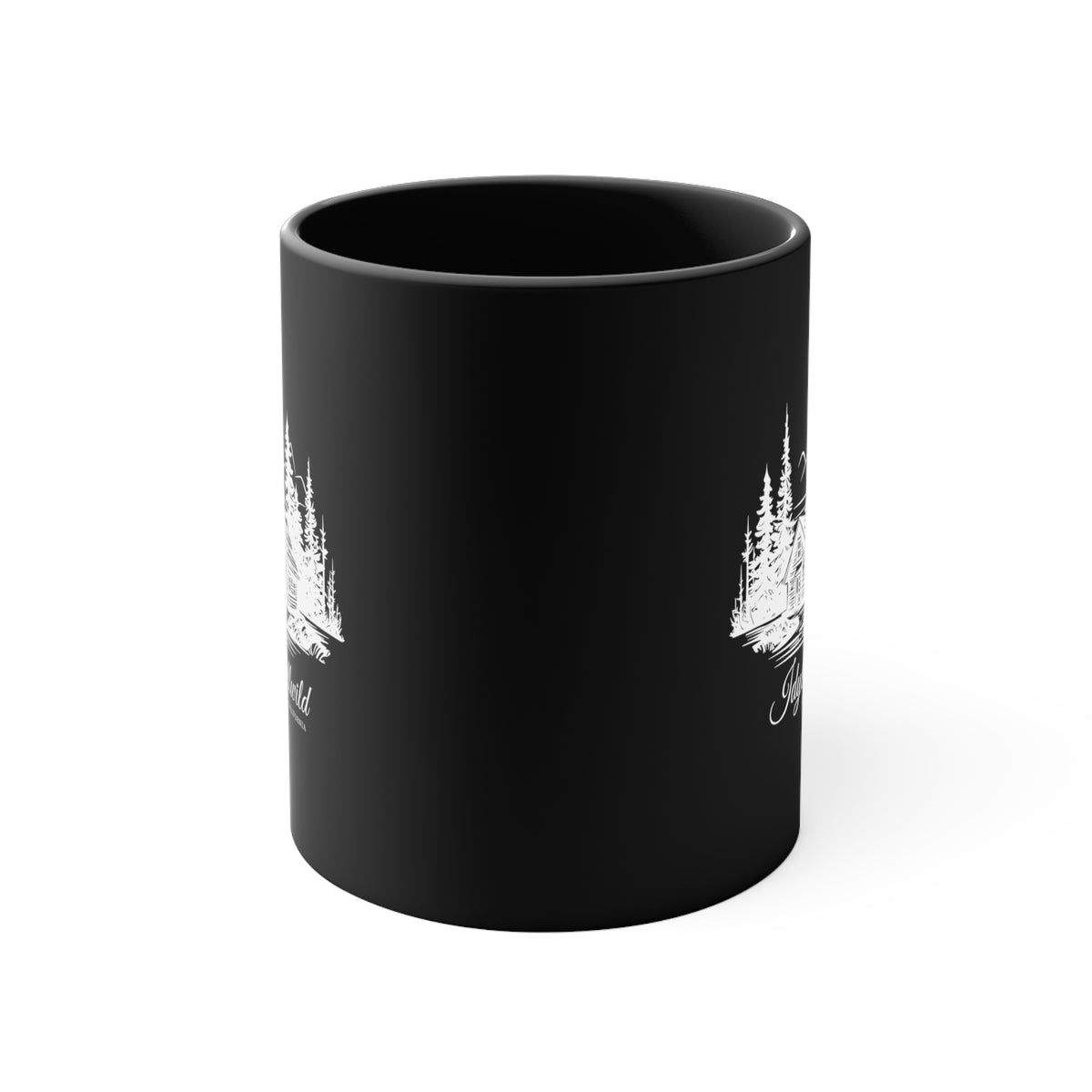 Black Idyllwild Cabin Accent Mug