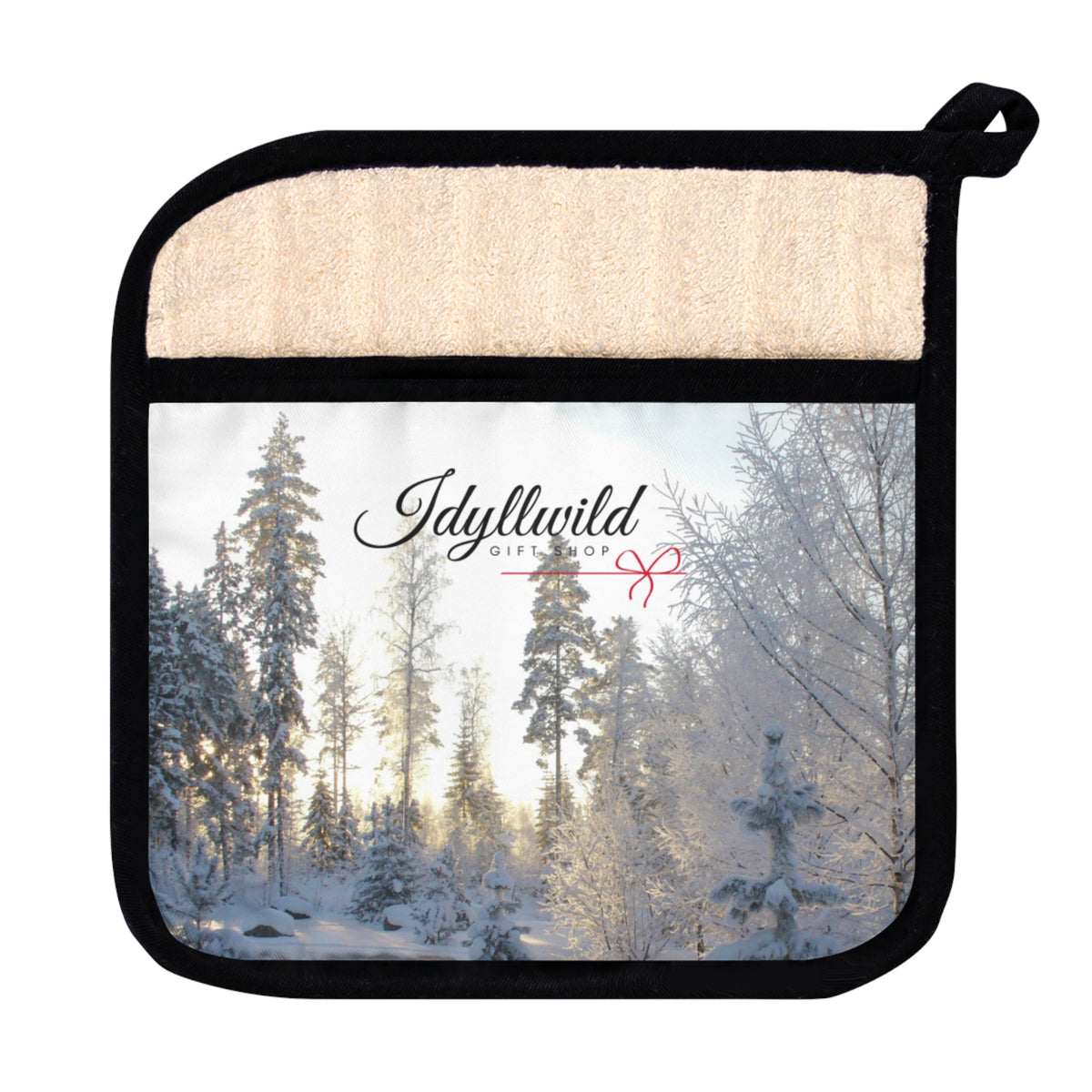 Idyllwild Gift Shop Snow Pot Holder with Pocket