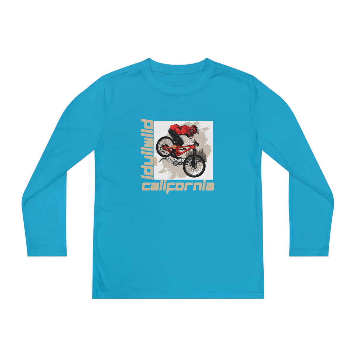 Idyllwild Mountain Biking Square II Youth Long Sleeve Competitor Tee