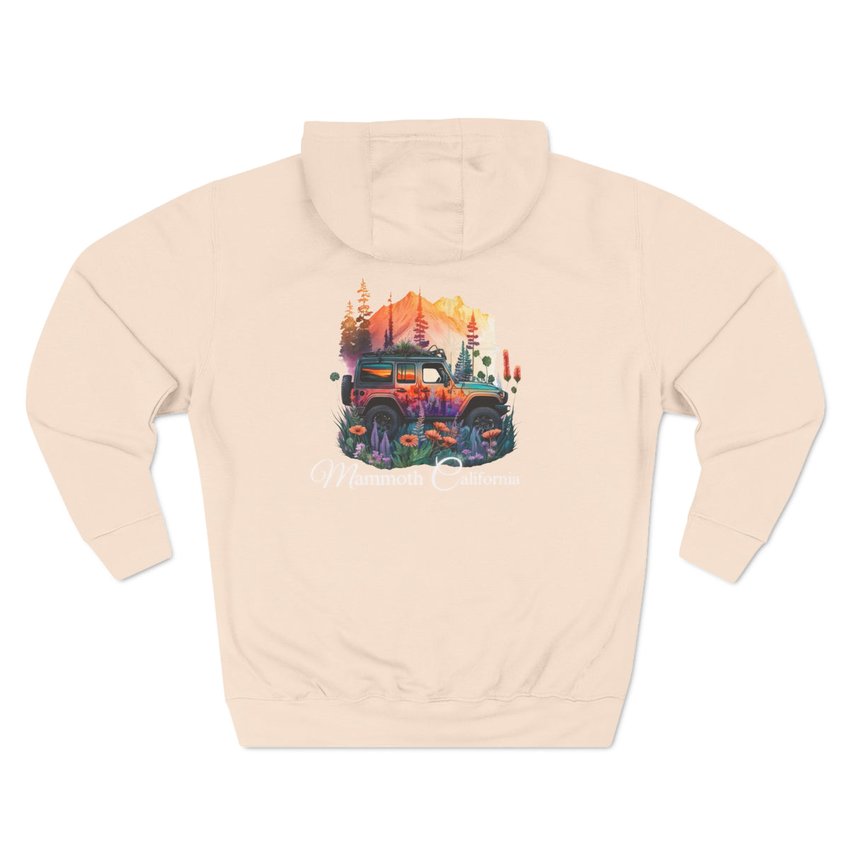 Mammoth California Jeep Floral Hoodie