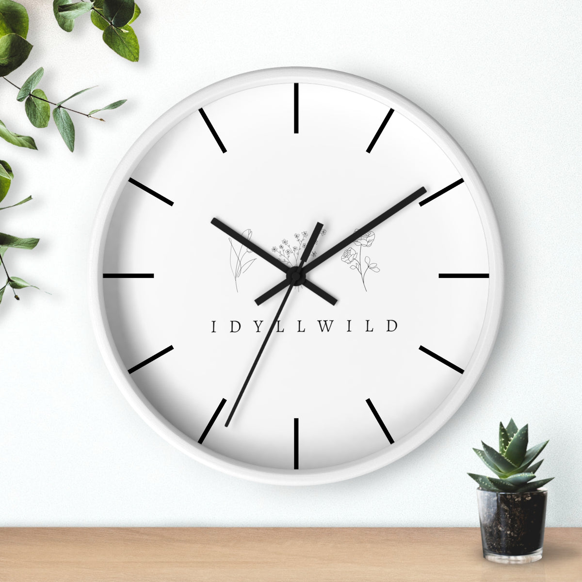 Wall Clock Idyllwild Boho Floral