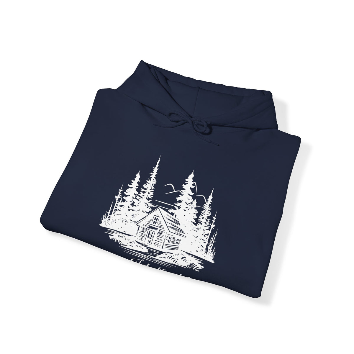Unisex Heavy Blend™ Hooded Sweatshirt Cabin Forest Sketch