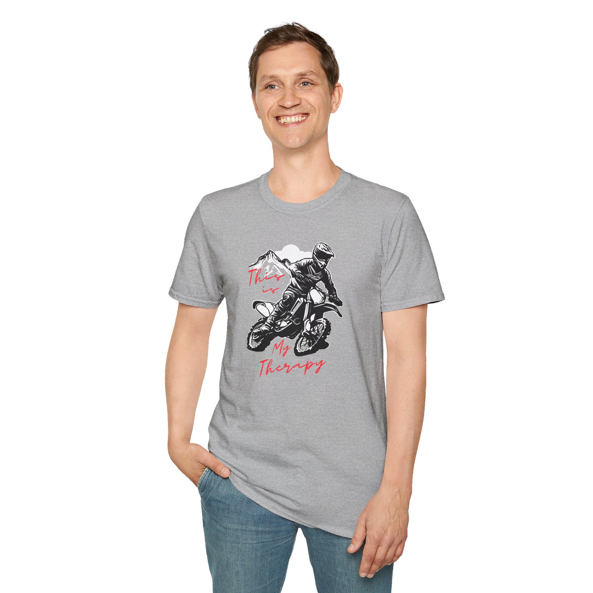 Dirtbike "This is my therapy" Softstyle T-Shirt