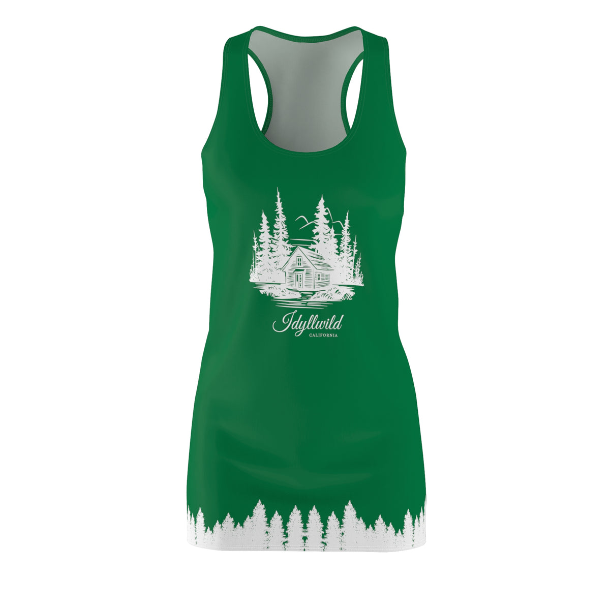 Copy of Women's Cut & Sew Racerback Dress (AOP) Cabin in the woods Black