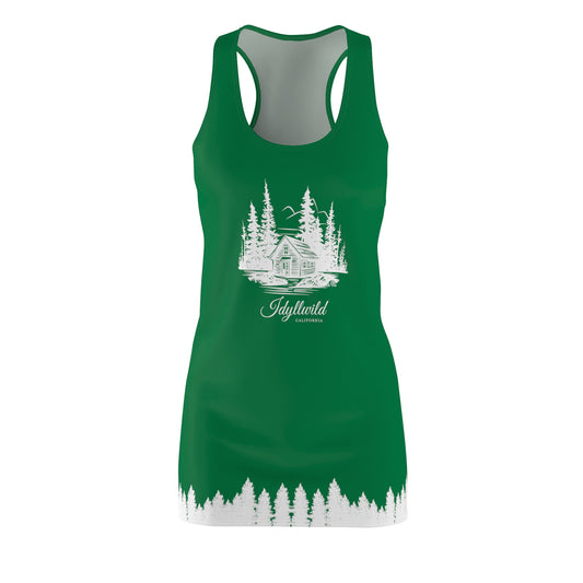 Copy of Women's Cut & Sew Racerback Dress (AOP) Cabin in the woods Black