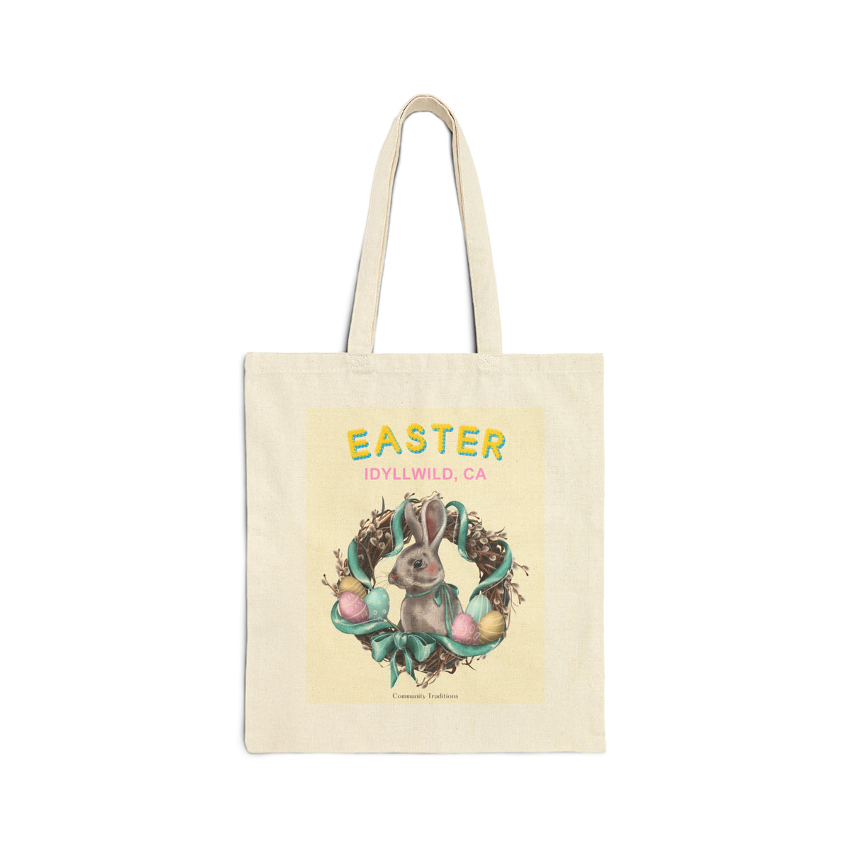 Cotton Canvas Tote Bag Beautiful Easter