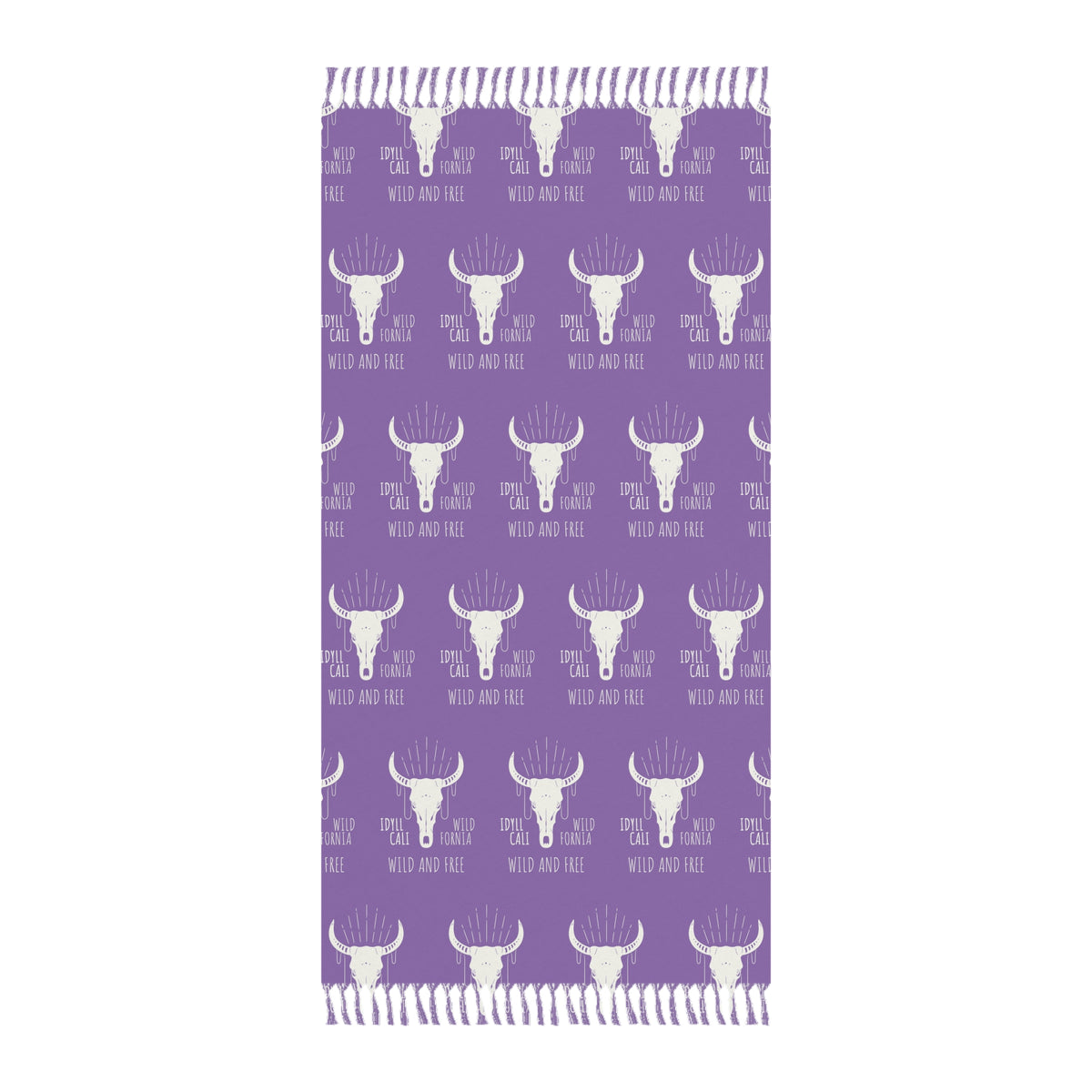 Boho Beach Cloth IdyllWild and Free Longhorn Purple