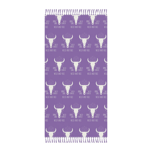 Boho Beach Cloth IdyllWild and Free Longhorn Purple