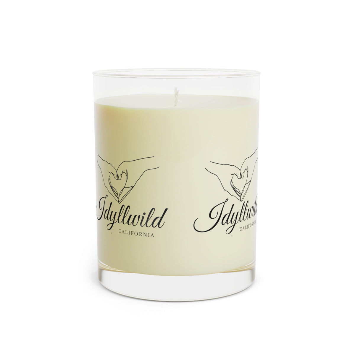 Scented Candle - Full Glass, 11oz Idyllwild Heart hands
