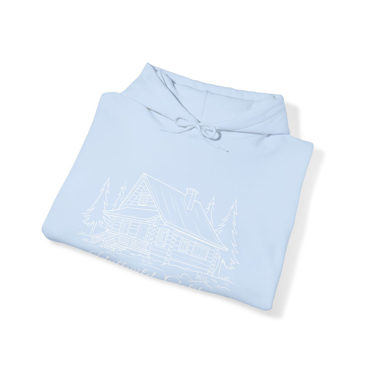 Unisex Heavy Blend™ Hooded Sweatshirt Idyllwild California Big Cabin Sketch