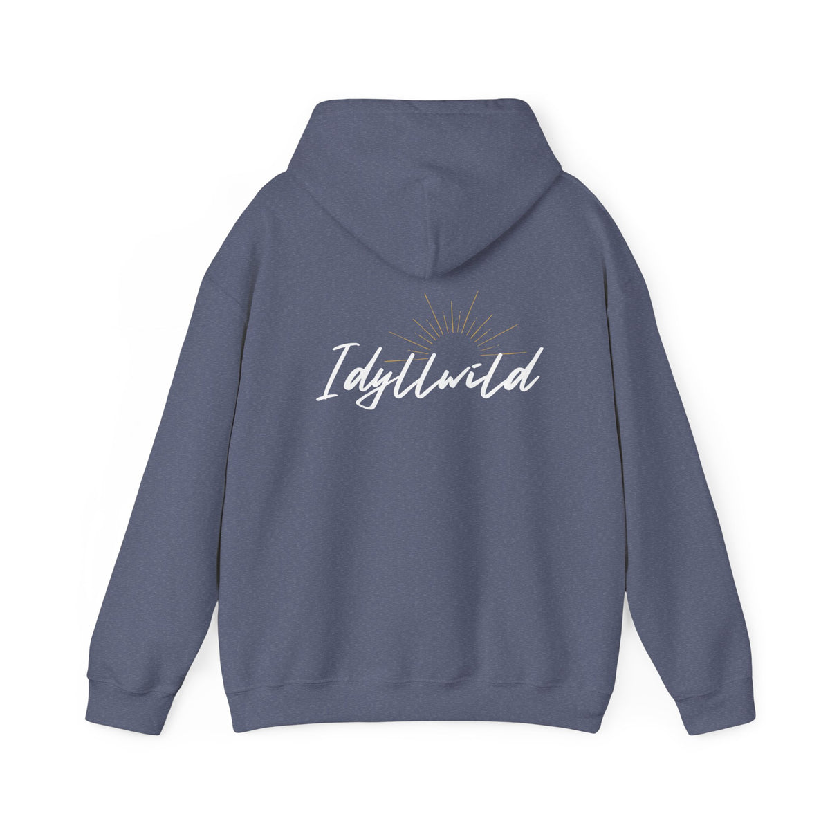 Idyllwild white script grey suburst Hoodie
