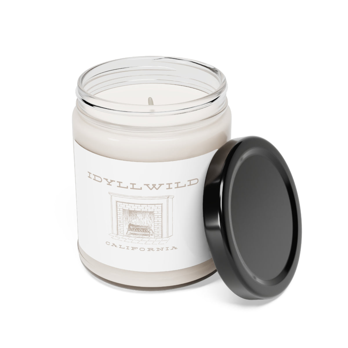 Scented Soy Candle, 9oz Idyllwild Fireplace White Label