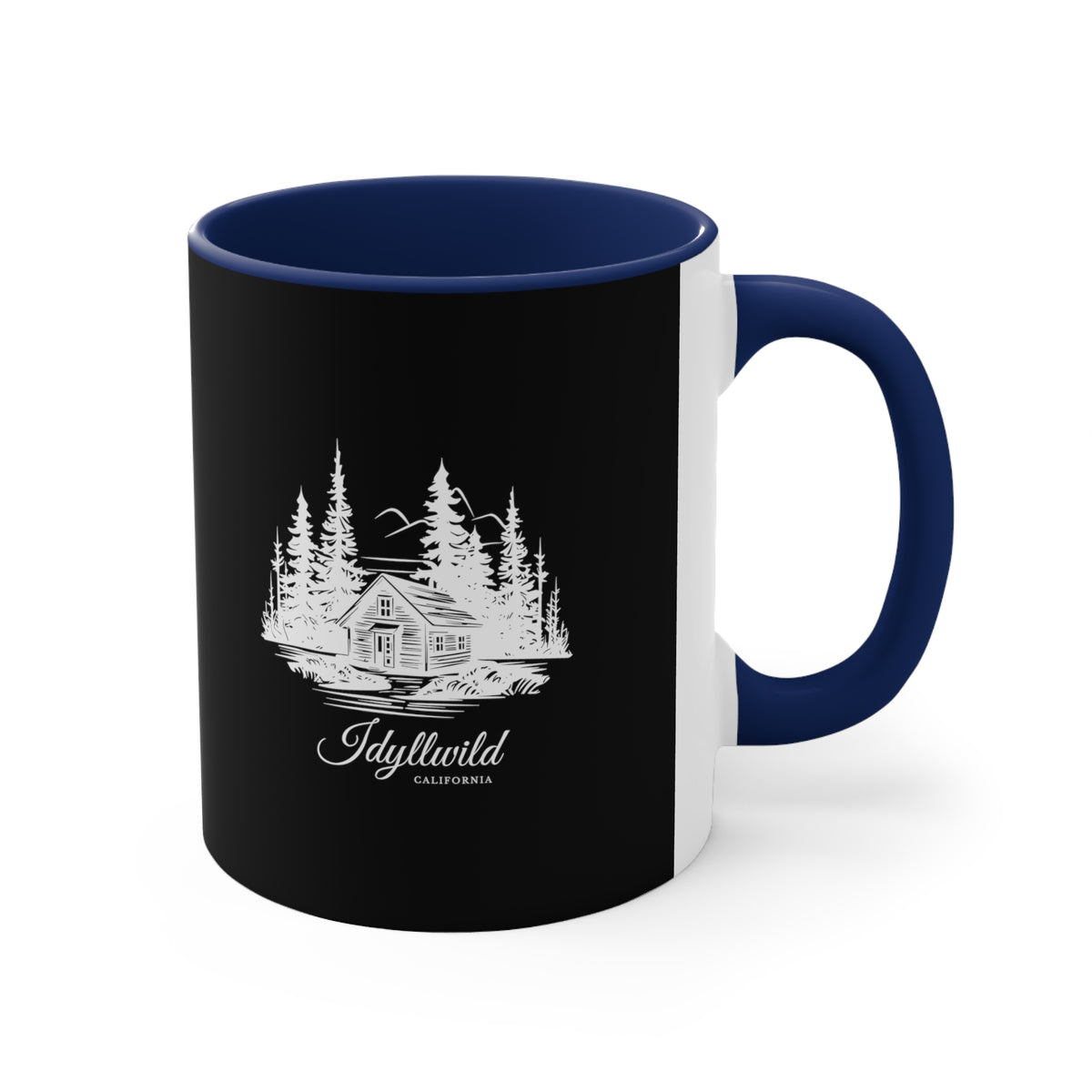 Black Idyllwild Cabin Accent Mug
