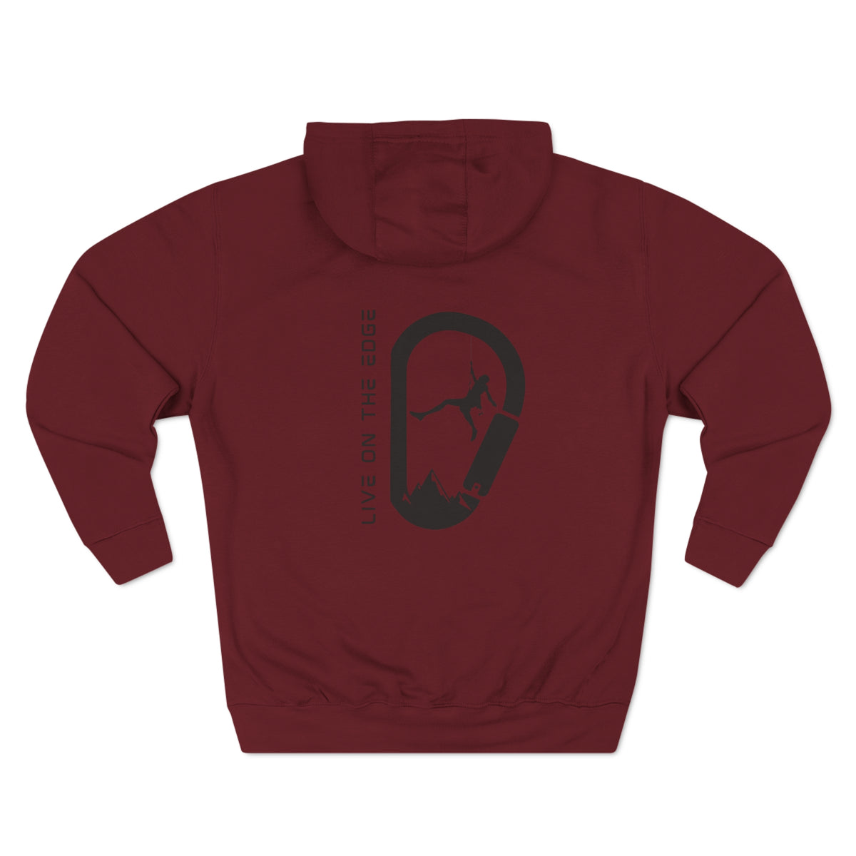 "Live on the Edge" Rock Climbing Hook Hoodie