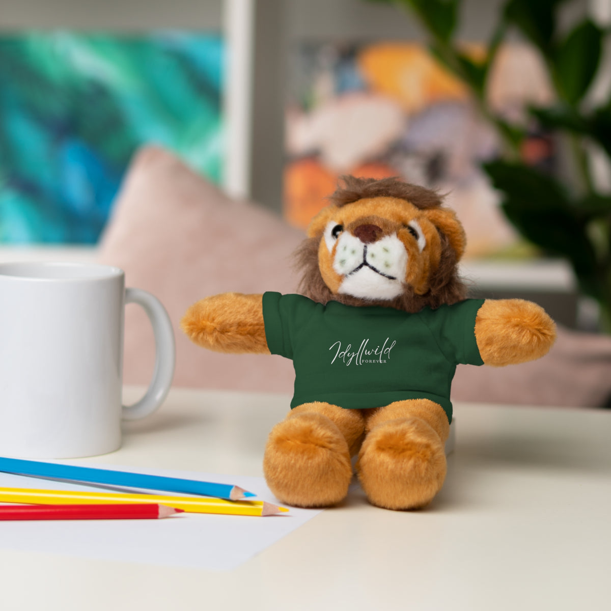 Stuffed Animals with Tee Idyllwild Forever
